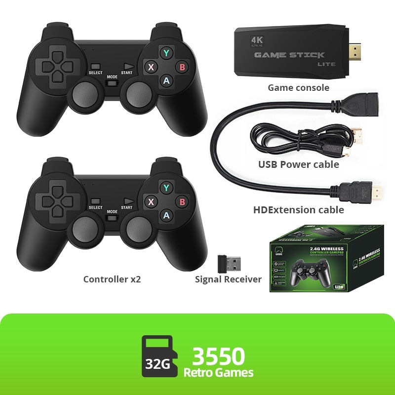 Vídeo Game Stick Lite 4k HD 3500 jogos / 10.000 jogos