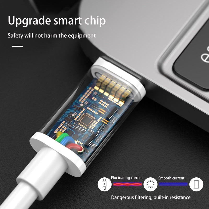 Cabo de Carregamento Rápido USB-C para USB-C PD 60W para Samsung S20, Xiaomi, MacBook Pro, iPad Pro e iPhone