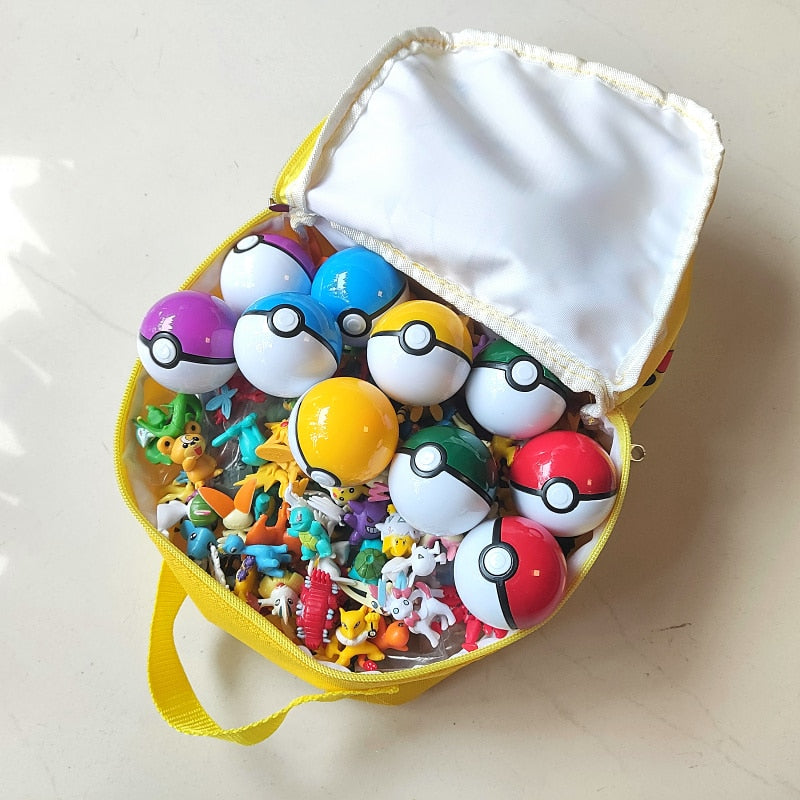 Mochila Escolar Pokémon dos Desenhos Animados, Brinquedos dos Personagens