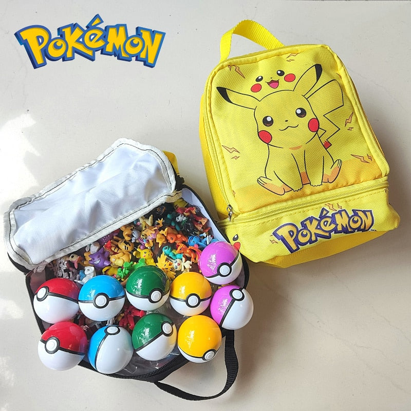 Mochila Escolar Pokémon dos Desenhos Animados, Brinquedos dos Personagens